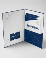 100 Pastas Personalizadas Com Orelha Couchê 250g Econômica - Imagem 2