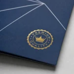 100 Pastas Personalizadas Com Orelha Couchê 250g Econômica - Imagem 3